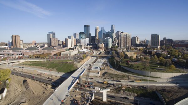 Construction on 35W near mouth of Minneapolis MN