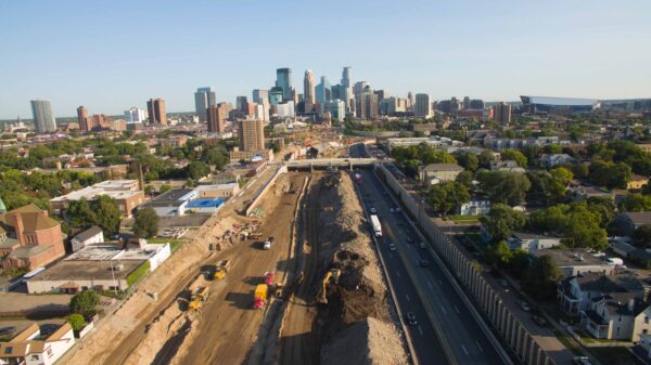 35W Highway construction in Minneapolis 2018